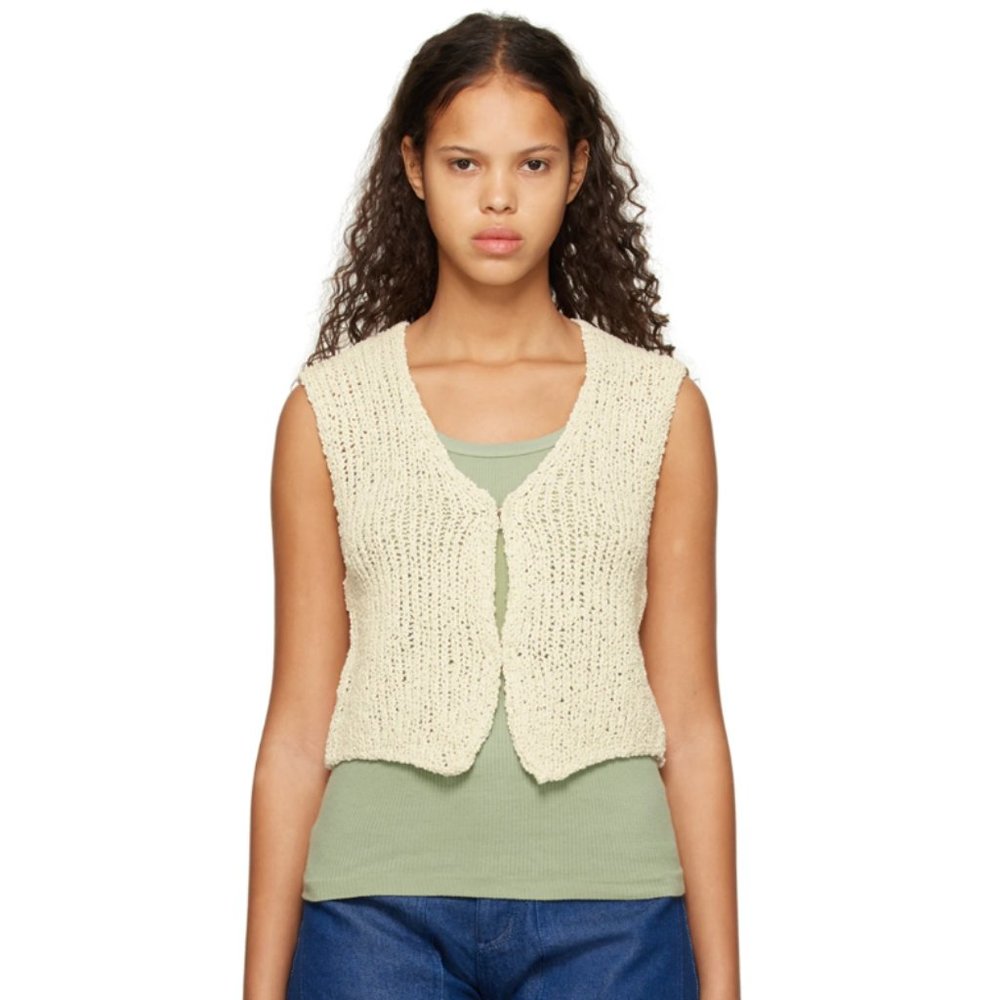 Open Project Open Yy Off-White Open Knit Cardigan - image 1
